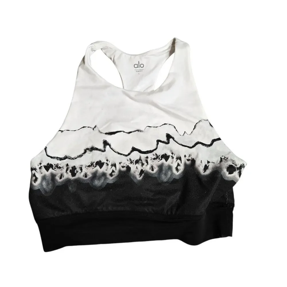 Alo Yoga Women's Verse Sports Bra White/Black Size: L